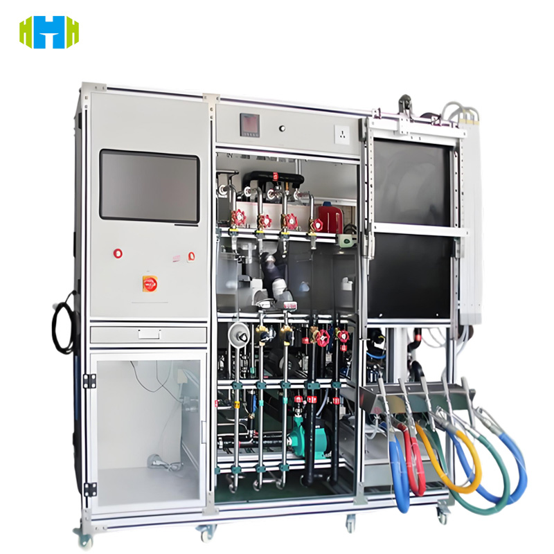 Close-up of the appearance of the comprehensive test system for gas wall-mounted boilers
